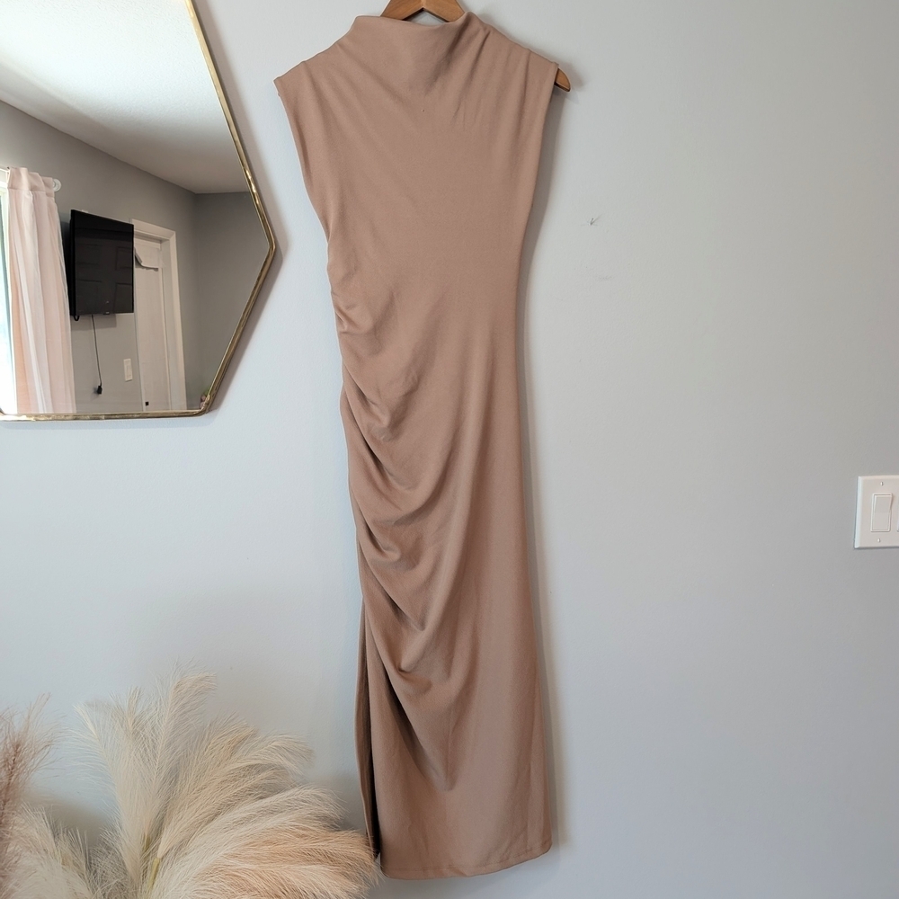Anthropologie Tan Sleeveless Dress Sz Xs - Picture 9 of 13